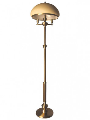 Lampa podłogowa Topaz, 3 płomienna lampa mosiężna, klasyczna