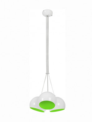 Lampa wisząca BALL WHITE-GREEN FLUO III