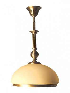 Lampa wisząca Topaz, klasyczna, mosiężna lampa 1 płomienna